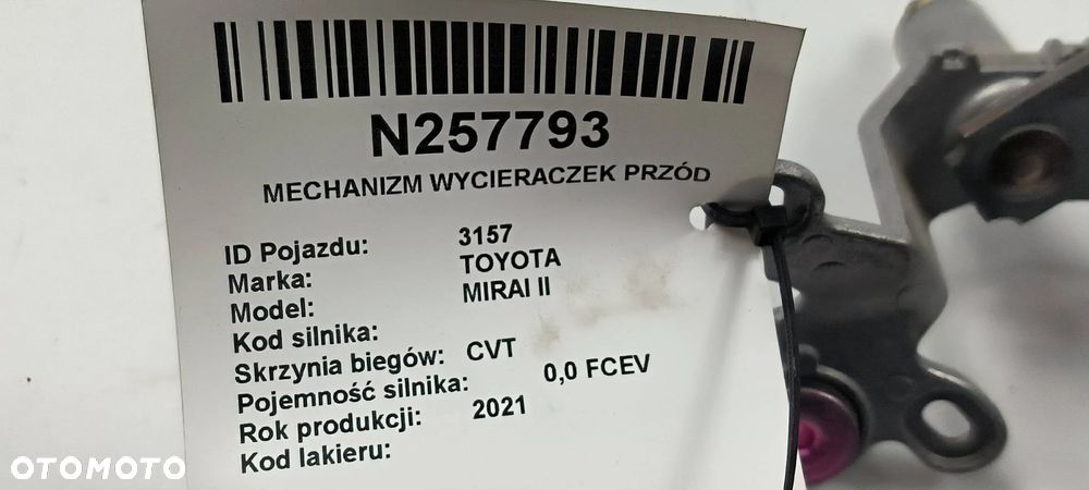 TOYOTA MIRAI II FCEV 2021 8511062070 Mechanizm wycieraczek przednich - 8