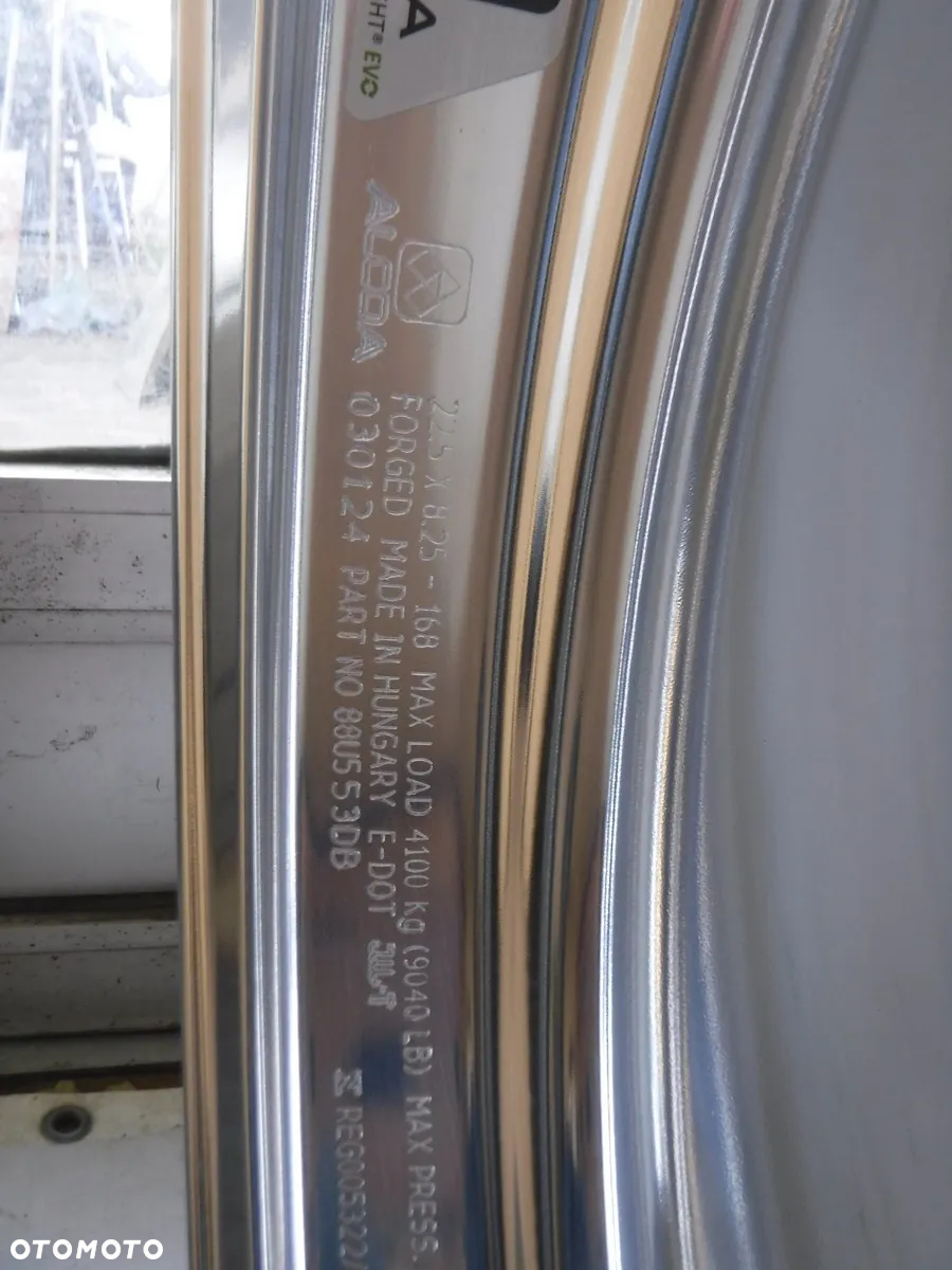 88U553DB. FELGA ALUMiniowa nowa alcoa 10 OTW 22,5X8,25 ET176 DWUSTRONNIE POLER.SR.OTW.32MM,ZAWOR WEWN.AURORA-B. - 7