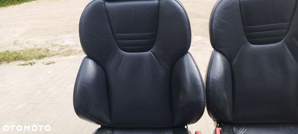 Fotel Fotele RECARO Zestaw Czarna Skóra Grzanie Tył Przód Audi A6 S6 C5 Kombi Części Blask Gołdap - 10