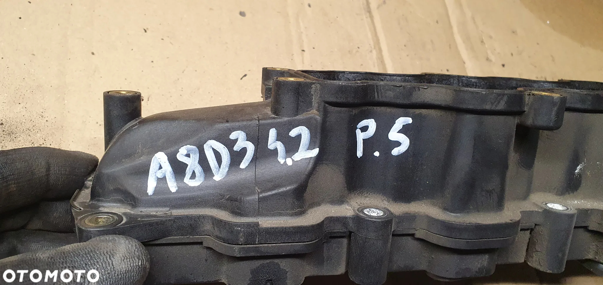 Kolektor ssący prawy klapki kolektora Audi A8 D3 4.2 TDI 057129712G - 8