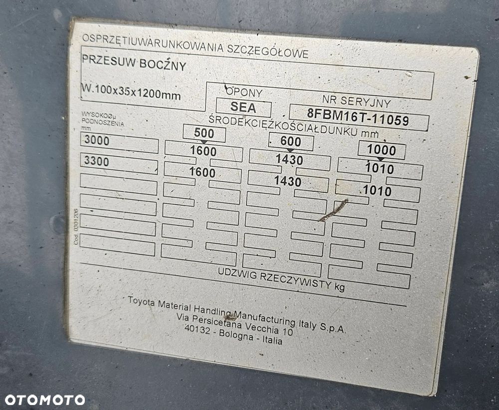 Toyota 8FBM16T - 10