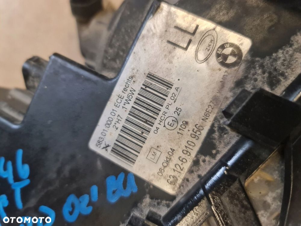 LAMPA LAMPY REFLEKTOR LEWY PRAWY PRZÓD BMW E46 02 - 6