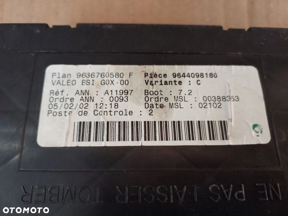 Zestaw startowy BSI komputer sterownik silnika stacyjka kluczyk korek Peugeot 307 2.0 HDI 5WS40030B-T 9646449280 9644302380 9644098180 szybka wysyłka - 3