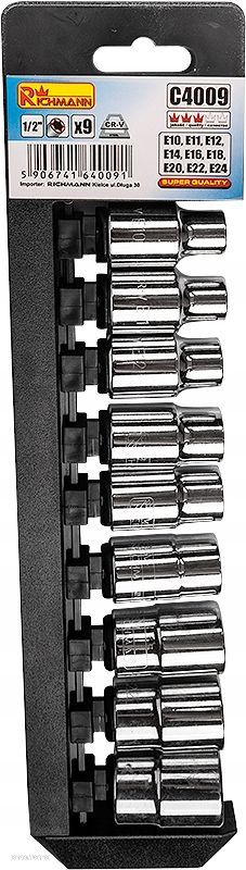 RICHMANN 9szt NASADEK E-TORX 1/2 E10-E24 C4009