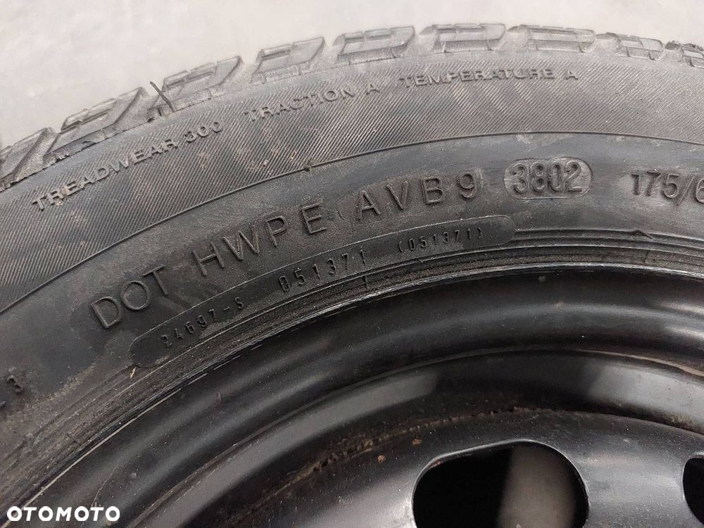 KOŁO ZAPASOWE FIESTA MK5 4X108 FI 63,4 175/65R14 CONTINENTAL 2002 - 2