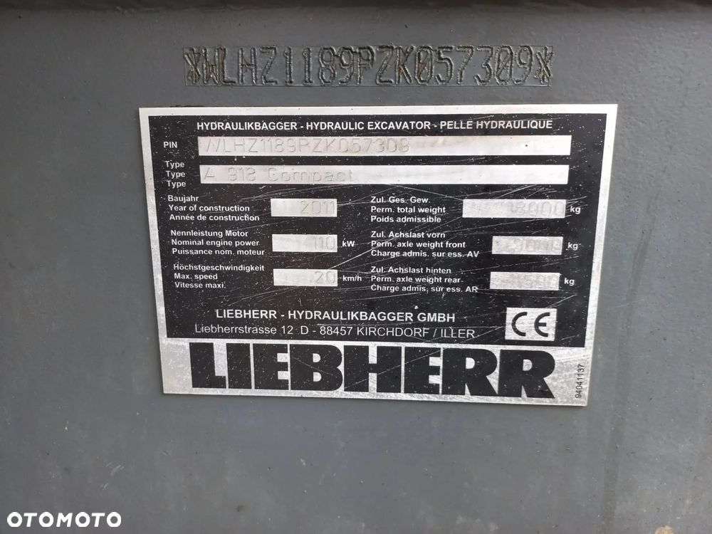 Liebherr A 918 Compact Bez Adblue Dpf z Niemiec - 12