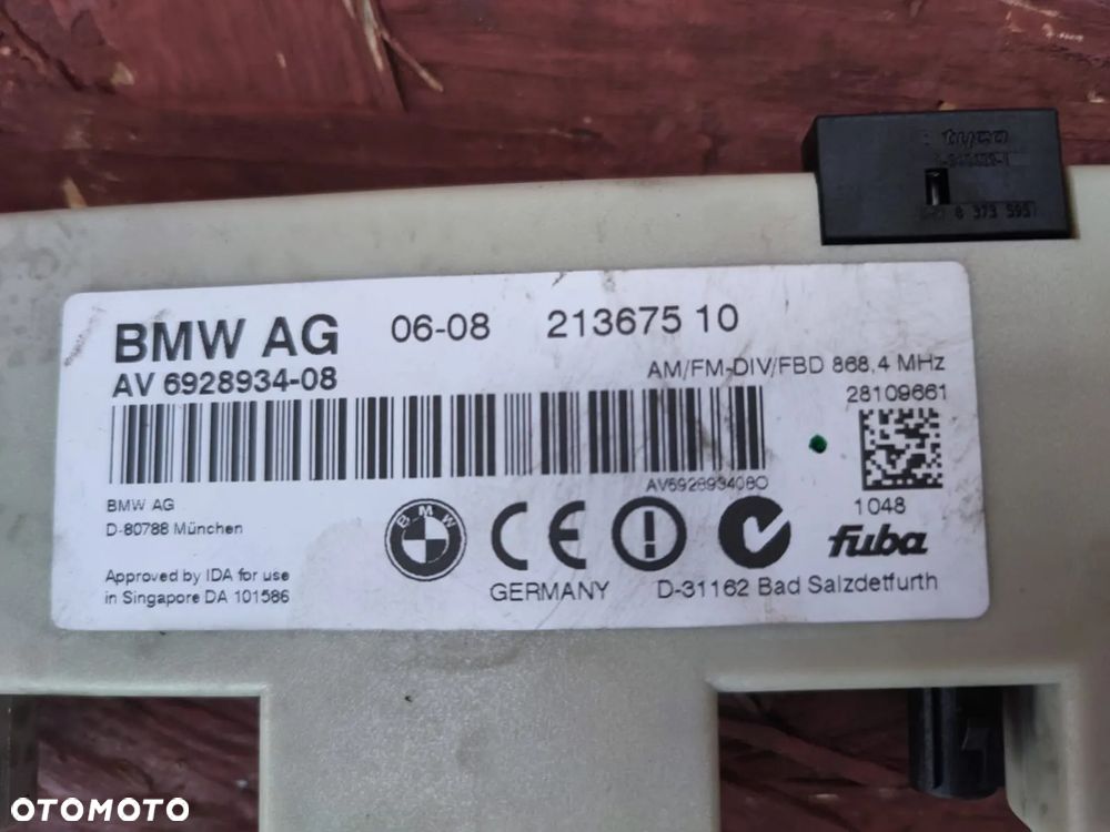 BMW E82 / E90 / E90 LCI / E92 / E92 LCI. ORYGINALNY MODUŁ ANTENY DIVERSITY / WZMACNIACZ ANTENY O NR: 6 928 934 / 9 187 658 OEM. DZIAŁAJĄCY W 100%. - 5