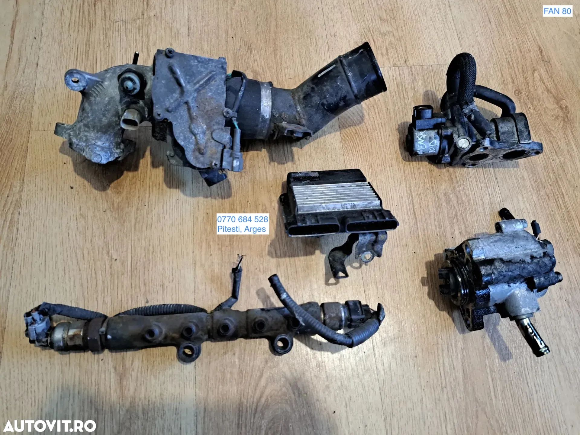 Toyota Avensis, Rav4, Corolla diesel motorina 2.0d d-4d Corp clapeta acceleratie, Rampa injectoare, Calculator motor pompa injectie, Pompa vacuum, ,EGR electric - 1