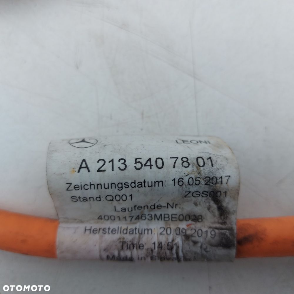 WIAZKA PRZEWODOW KABEL HYBRYDA HYBRID MERCEDES E W213 ORYGINAL DEMONTAZ 2135407398 2135407801 - 2