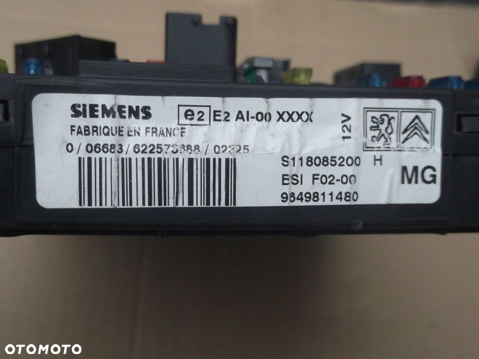 CITROEN C3 C2 1007 KOMPUTER STEROWNIK MODUŁ BSI EUROPA - 2