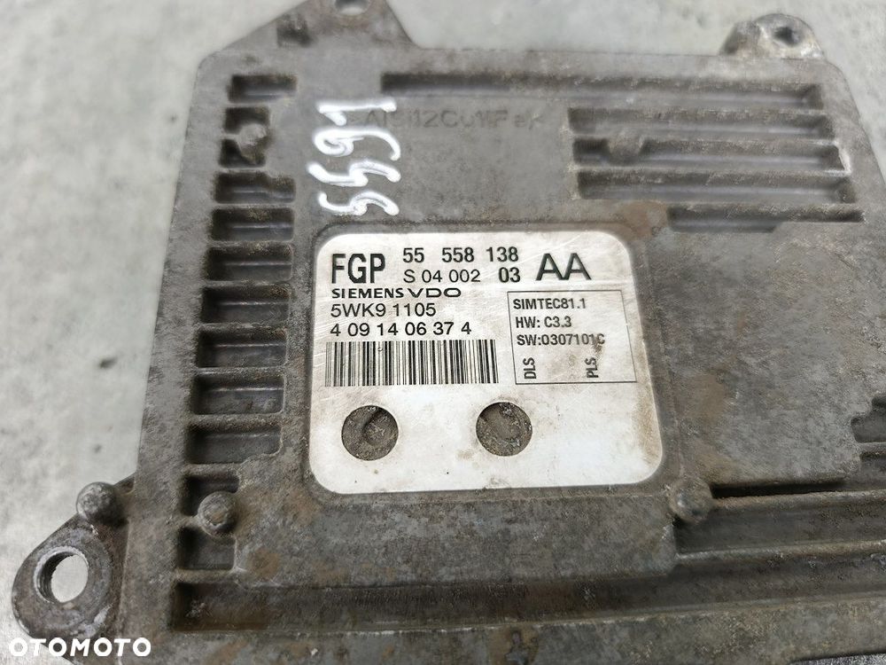 KOMPUTER, STEROWNIK OPEL SIGNUM 55558138 5WK91105  2.2 DIRECT 155KM - 5