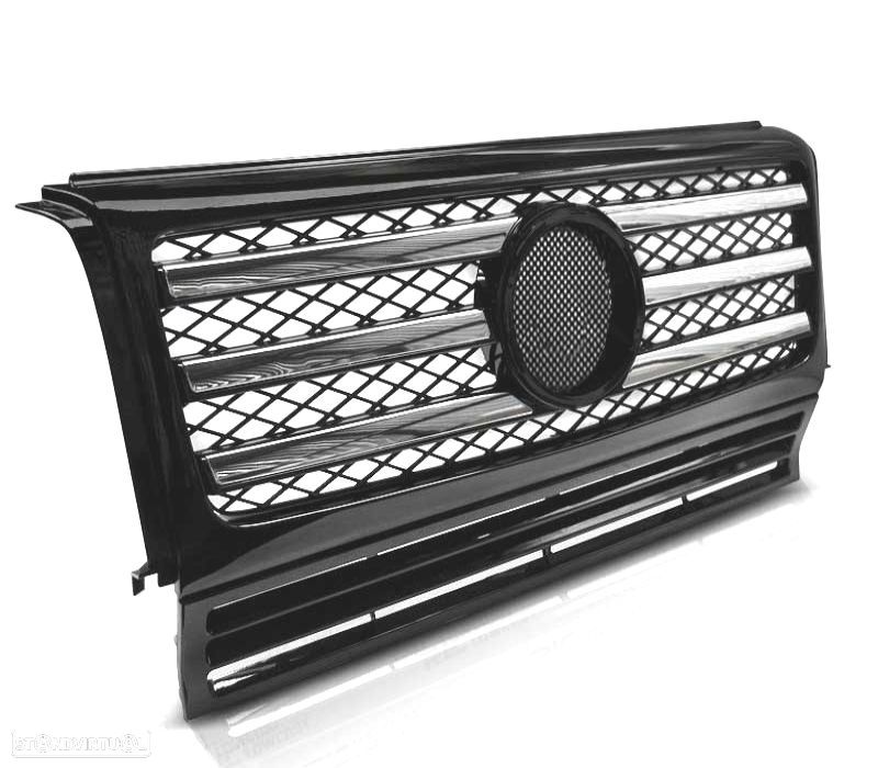 GRELHA MERCEDES W463 90-12 PRETO CROMADO - 2