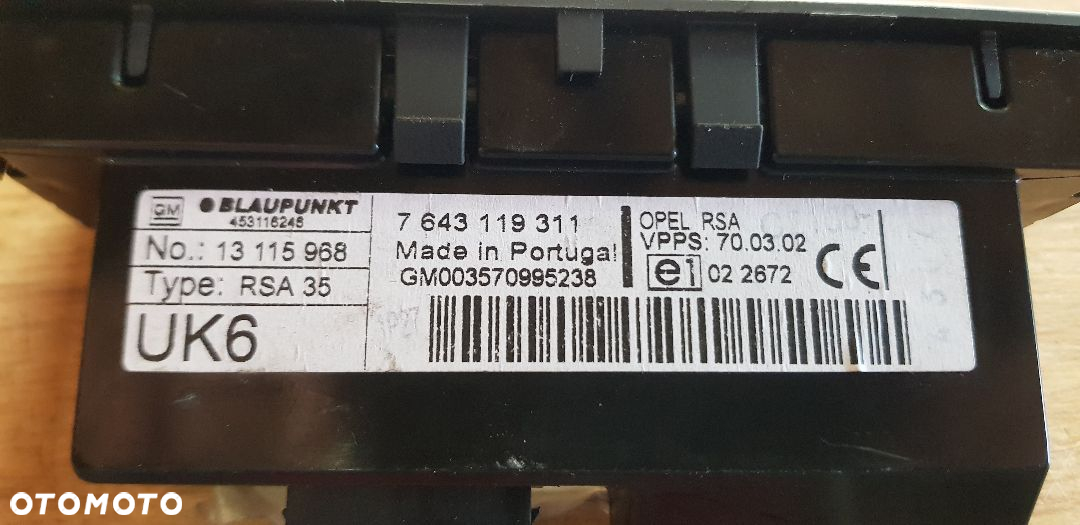 OPEL VECTRA C PANEL STEROWANIA RADIEM 13118043 - 3