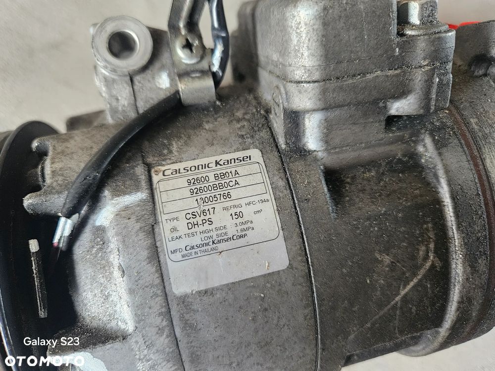 Sprężarka pompa klimatyzacji NISSAN QASHQAI 1,6 16V 92600BB01A - 3