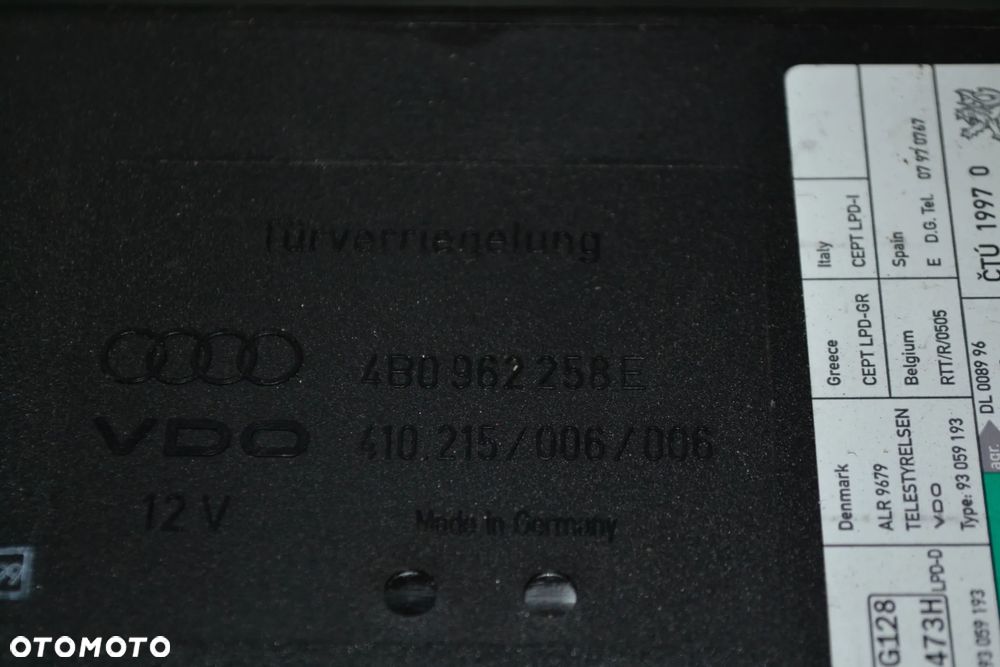 AUDI A6 C5 MODUŁ STROWNIK KOMFORTU 4B0962258E - 3
