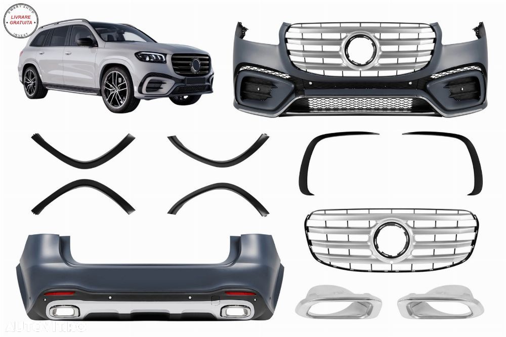 Pachet Exterior Complet Mercedes GLS SUV X167 (2019-2023) Conversie la Sport Line - livrare gratuita - 9