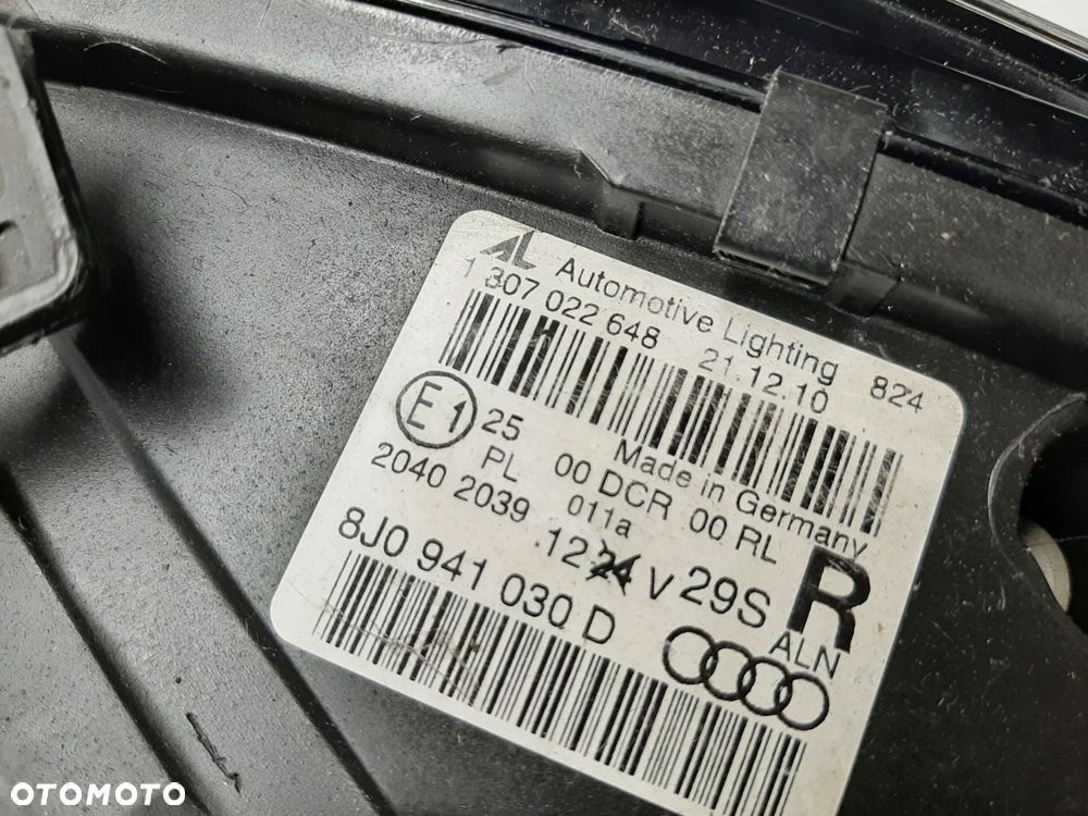 audi tt 8j lampa prawa xenon 8j0941030d - 10