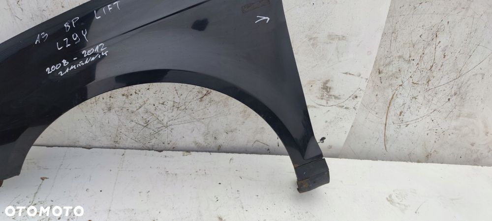 BŁOTNIK LEWY PRZÓD AUDI A3 8P LIFT 2008-2012 LZ9Y ZAMIENNIK UŻYWANY - 3