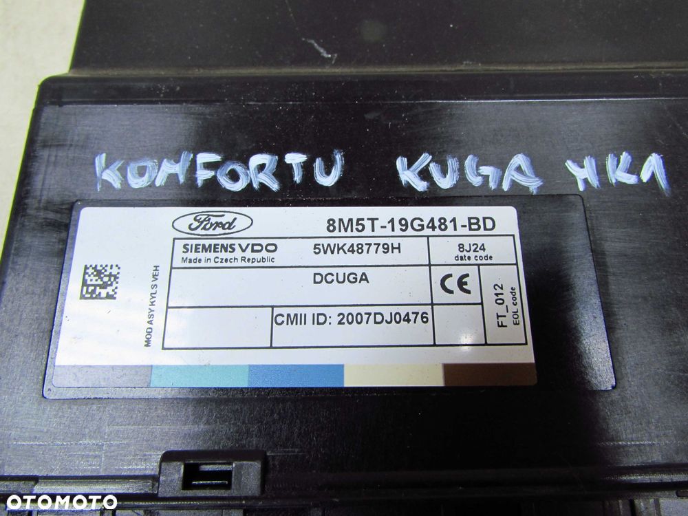 FORD KUGA MK1 08-13 MODUL KOMFORTU 8M5T-19G481-BD - 5