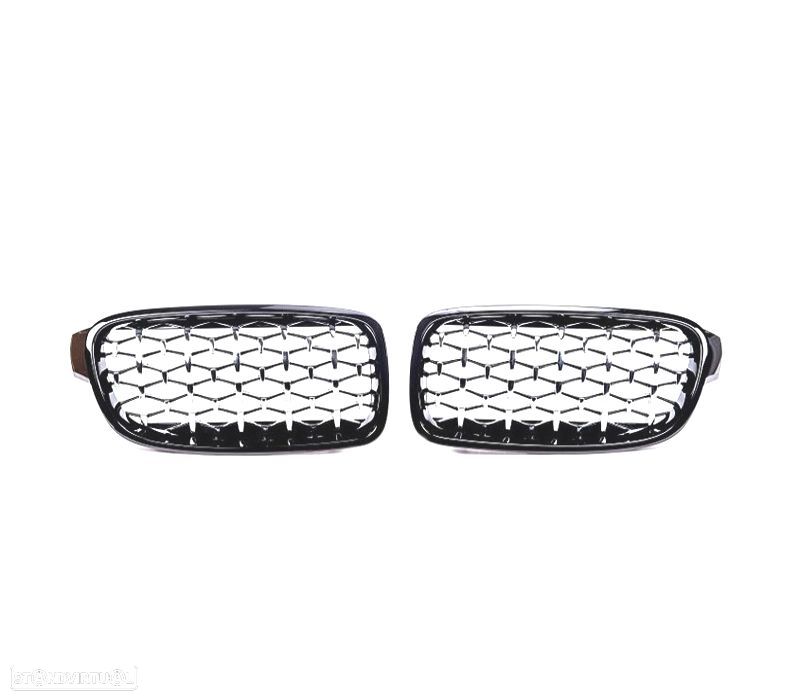 GRELHAS FRONTAIS BMW F30 F31 DIAMANTE PRETO - 1