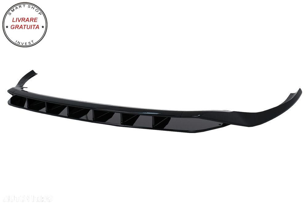 Extensie Bara Fata Lip Audi Q8 S-Line (2018-2023) Negru Lucios- livrare gratuita - 3