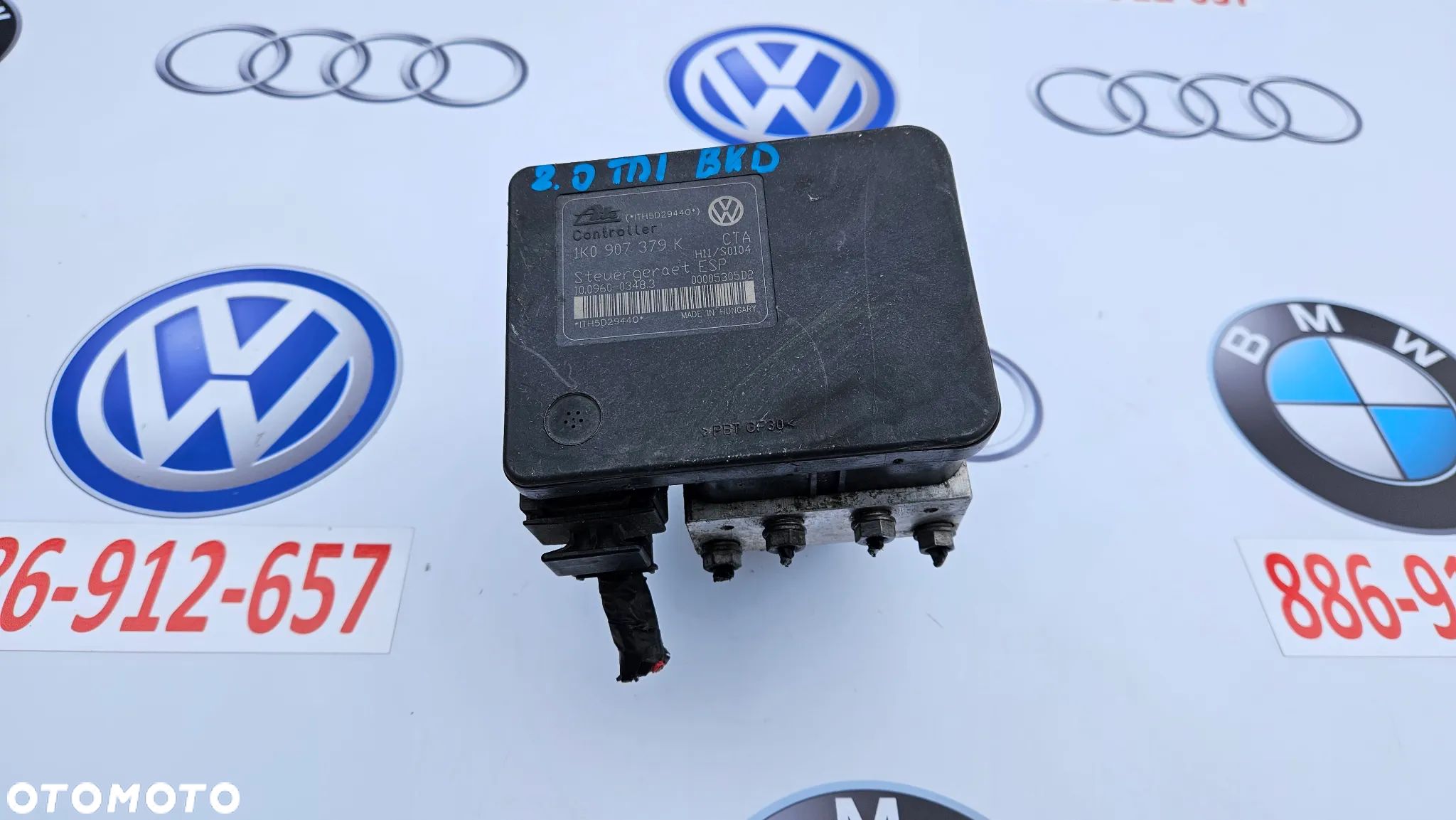 Audi A3 8P Pompa hamulcowa ABS Sterownik pompy 1K0907379K 1K0614517H - 1