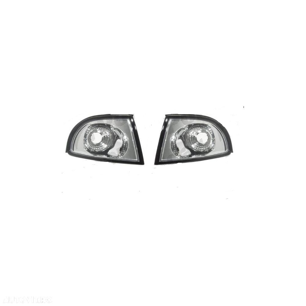 Set Lampa semnalizare fata Audi A4 Sedan/Combi 1994-1998 stanga+dreapta, transparent-silver, lampi tip Valeo, - 1