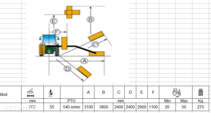 Tocatoare laterala cu brat pentru tractor - 7