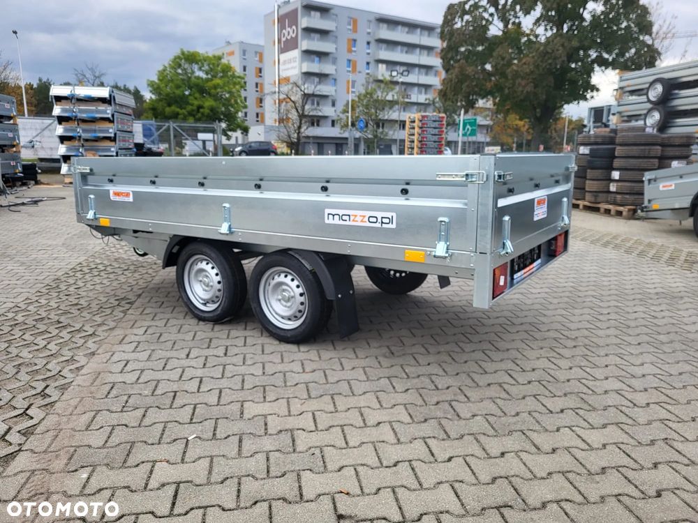 Neptun DOSTAWA! Przyczepa platforma wym. 302x151 SPAWANA! koła pod spodem N7-302 2 kps, wszystkie burty DEMONTOWALNE, lekka kat.B GN273 - 8