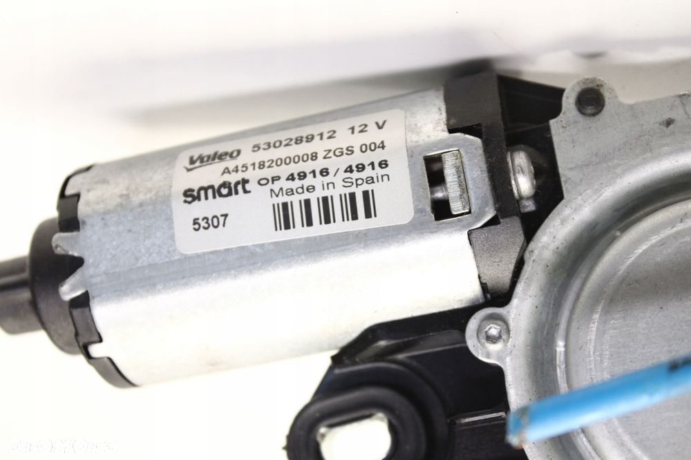 smart fortwo ii 451 07r- silniczek mechanizm wycieraczki tył 53028912 - 7