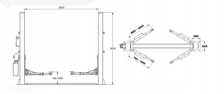 BESTLIFT 240 EKSPERT 4000kg | Podnośnik 2-kolumnowy | 400V | Hydraulika | Warsztatowy HIT - 4