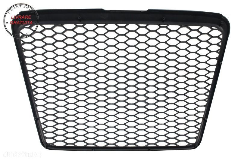 Grila Centrala Audi A6 4F 4F2 C6 (2004-2011) RS Design Negru- livrare gratuita - 4