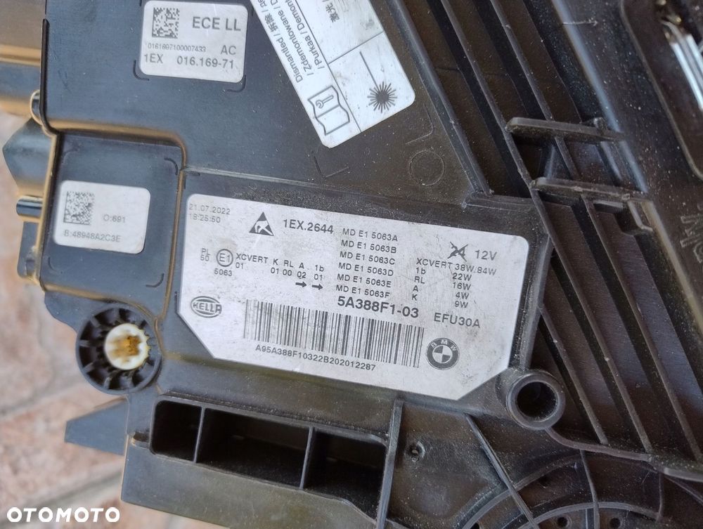 lampa lewa laser bmw 5 g30 g31 m5 f90 lift 2021-2024 5a388f1 - 8