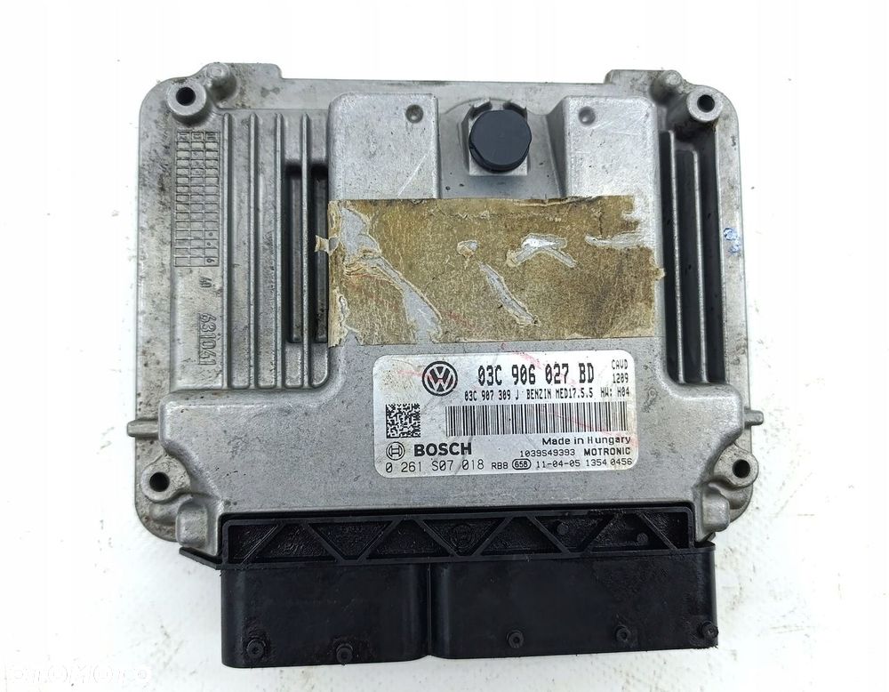 KOMPUTER SILNIKA STEROWNIK VW GOLF VI 1.4 TSI 03C906027BD 0261S07018 - 2