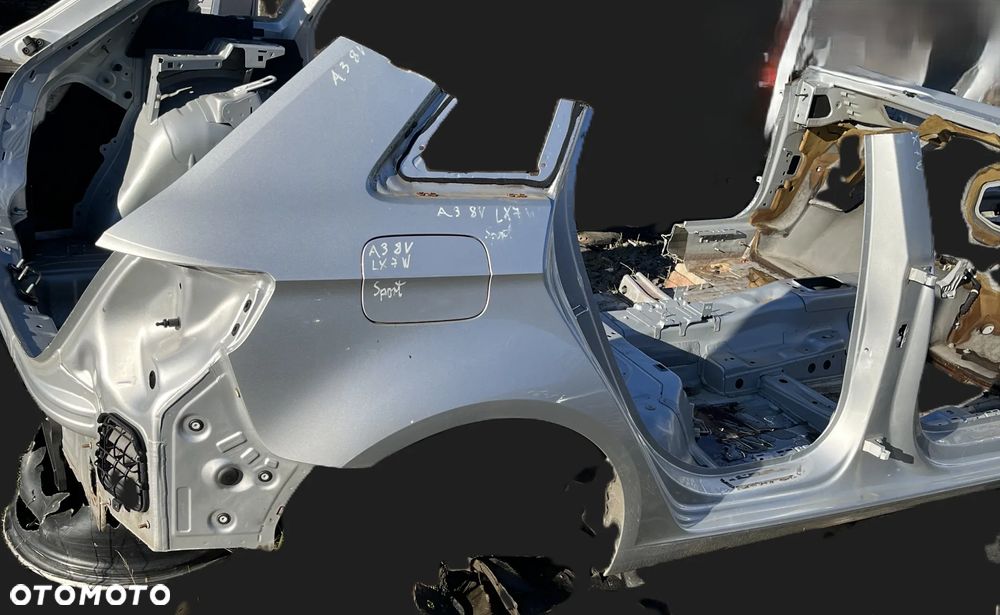 AUDI A3 8V SPORTBACK ĆWIARTKA BŁOTNIK PRÓG PODŁUŻNICA  FARTUCH SŁUPEK PRAWY BOK LX7W - 2