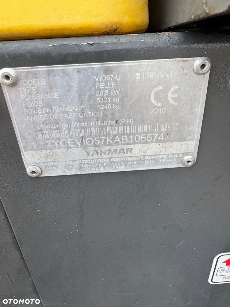 Yanmar Minikoparka VIO 57U Koparka Gąsienicowa 5,3 Tony, 3X Osprzęt Skarpówka - 15