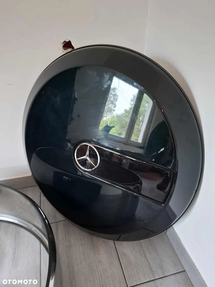 OSŁONA KOŁA ZAPASOWEGO DEKIEL MERCEDES G KLASA W463 OBUDOWA OBEJMA CHROM IDEALNY STAN - 9