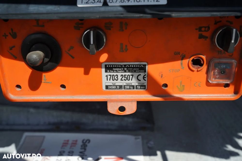 Fruehauf CORTINĂ / AXĂ DE RIDICAT / DHOLLANDIA LIFT 2.000 KG / PODEA REZISTENTĂ / - 13