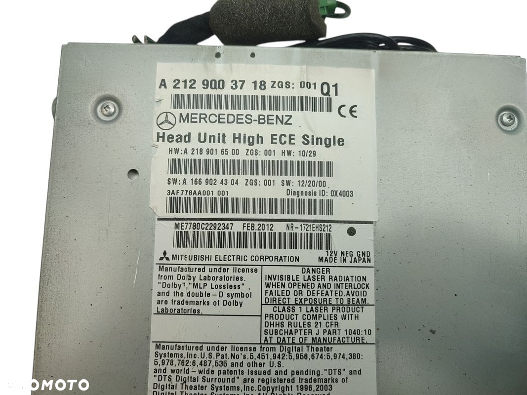RADIO CD NAWIGACJA MERCEDES CLS C218 W218 A2129003718 - 4