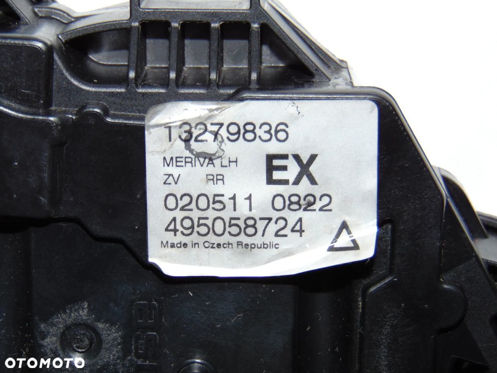 ORYGINAŁ zamek tylny tył lewy 13279836 EX Opel Meriva 2 II B 10-14r - 8