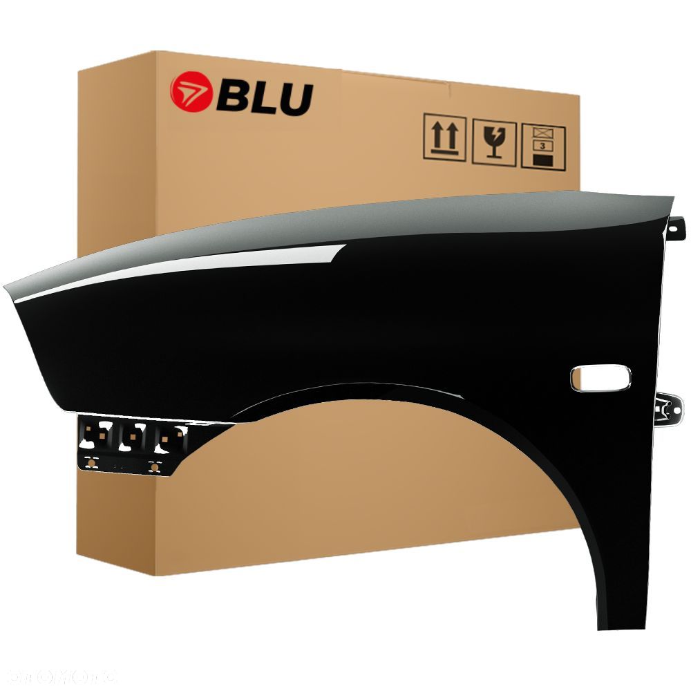 BLU Błotnik Seat Ibiza 3 III Cordoba 2 II 6L LC9Z lewy przód czarny 02-08 ocynk BlackMagic - 1