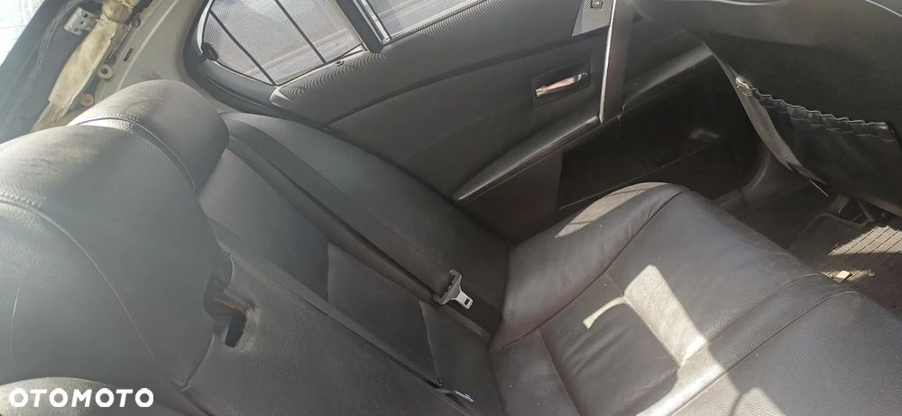 Fotele BMW e60 czarna skóra grzane BOCZKI EU ROLETY kanapa - 2