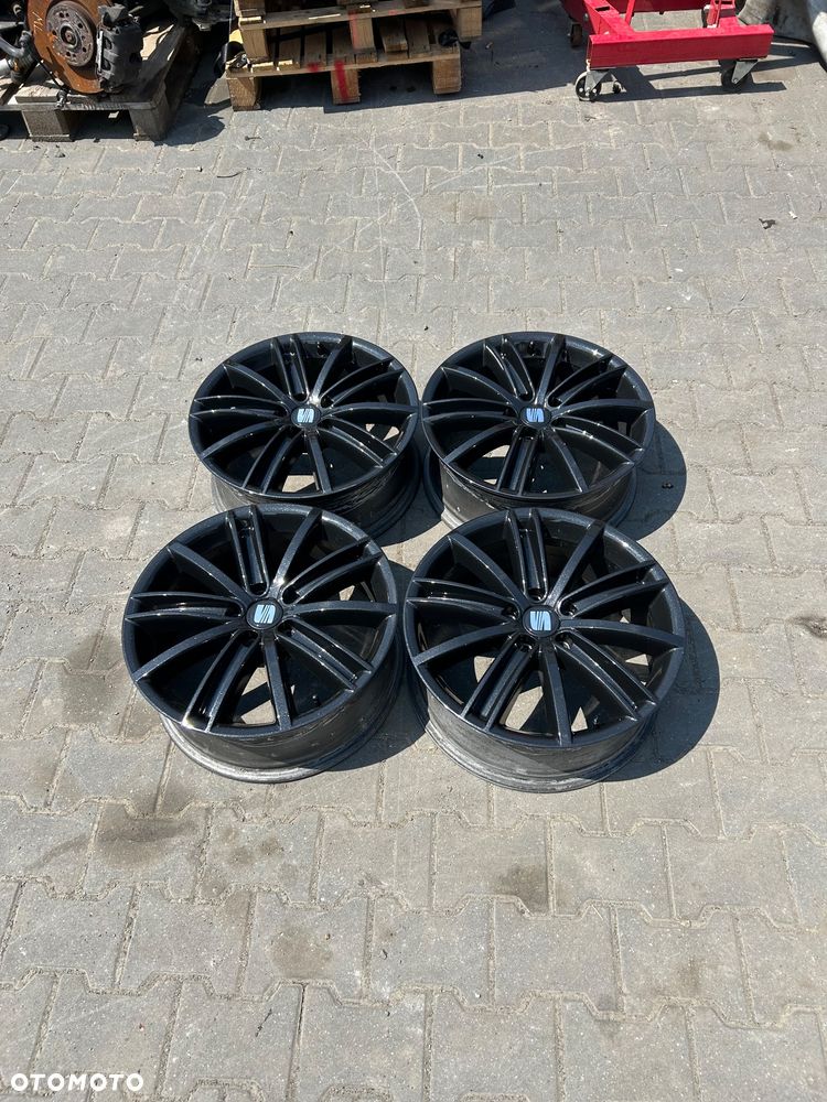 Alufelgi Seat 18 cali 5x112 Audi Volkswagen Skoda Czarne - 8