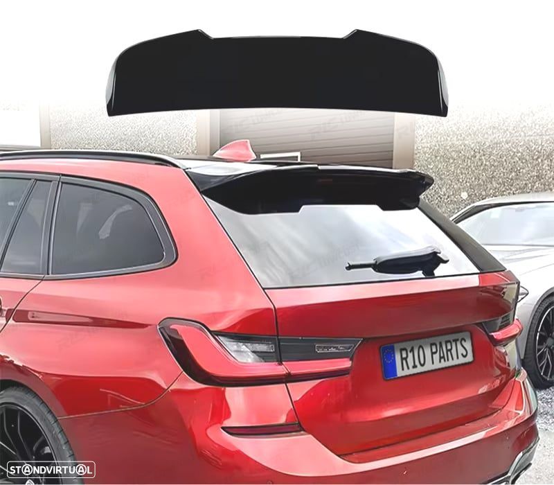 AILERON SPOILER TETO BMW G21 TOURING 19-22 LOOK M PRETO BRILHANTE - 1