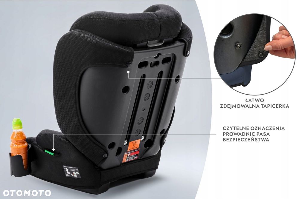 fotelik samochodowy 2w1 podstawka 15-36kg duży 100-150cm i-size +organ - 8