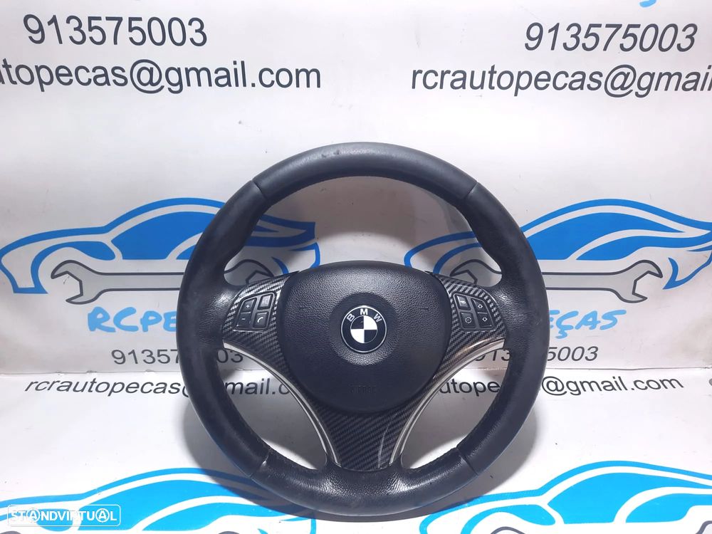 VOLANTE GUIADOR COMPLETO BMW SERIE 3 E91 SERIE 3 E90 E92 E93 X1 E84 SERIE 1 E81 E82 E87 E88 PELE AIRBAG COMANDOS MULTIFUNÇÕES CONTROLO - 1