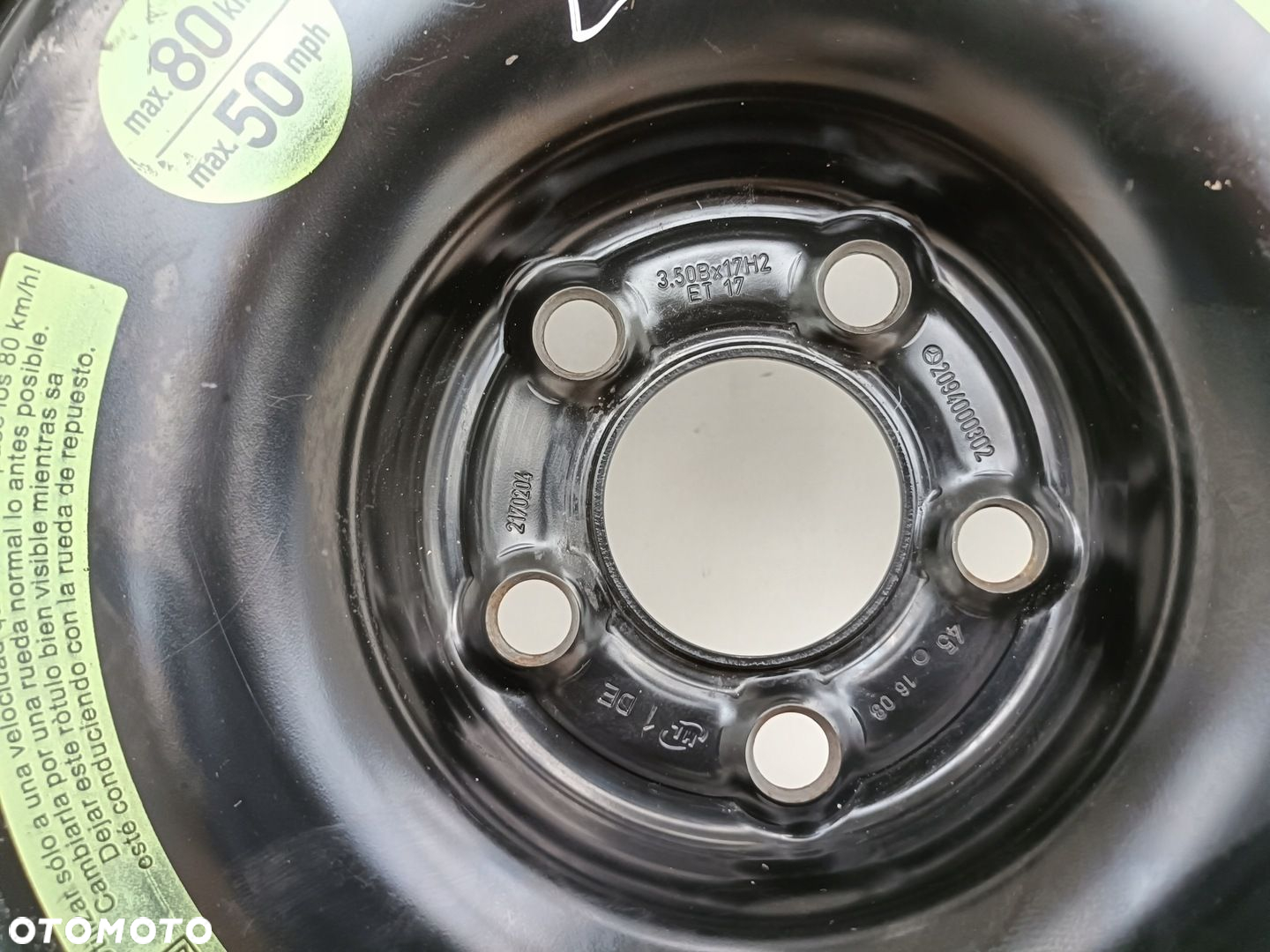 Mercedes W209 A209 KOŁO DOJAZDOWE dojazdówka 125/80 R17 5x112 2094000302 - 3