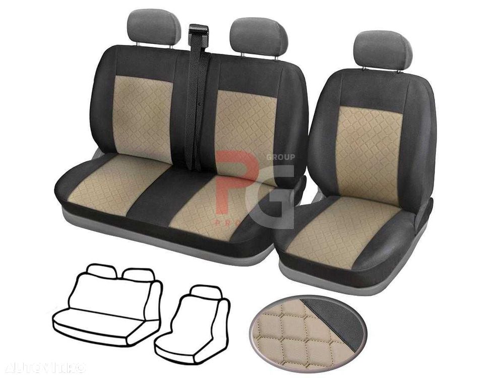 Huse scaune tapiserie 2+1 Crafter 2006-16 piele ecologica. - 3