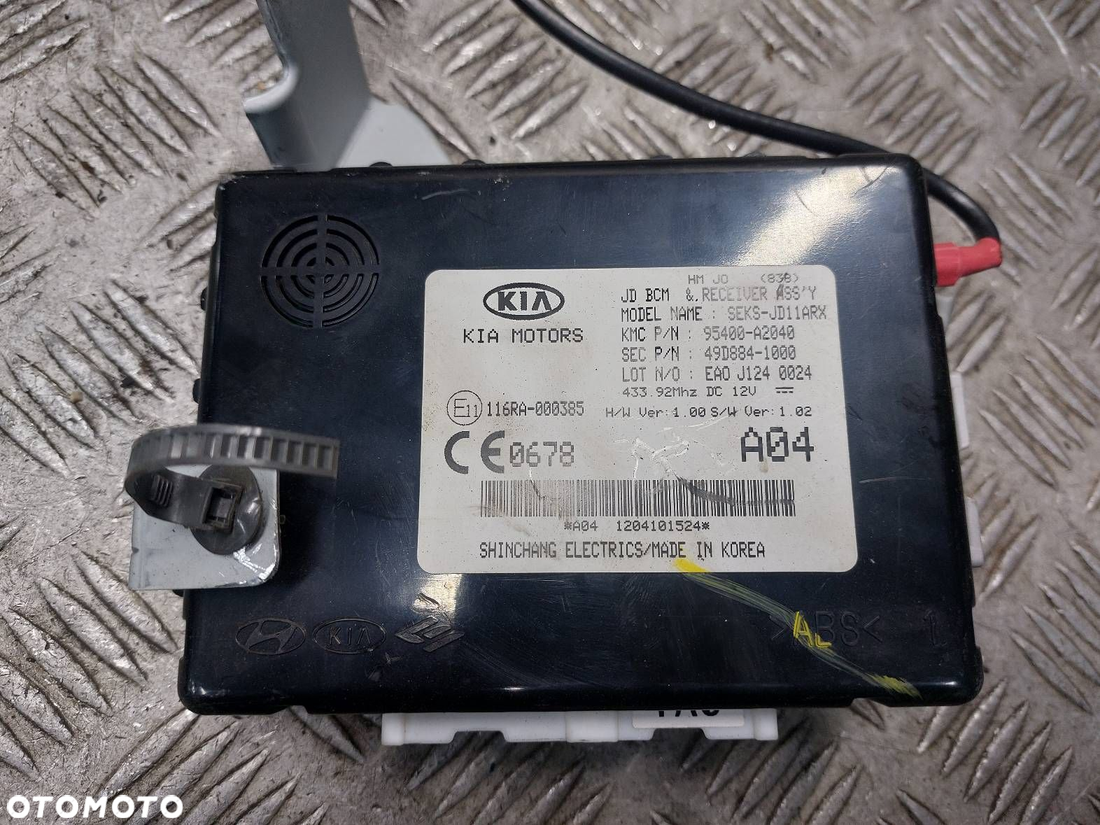 ZESTAW STARTOWY KIA CEED II 1.6 CRDI 39111-2A950 95420-2V000 - 14