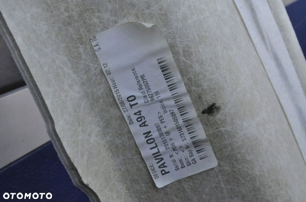 PEUGEOT 2008 PODSUFITKA DACHU SZKLANY DACH - 9